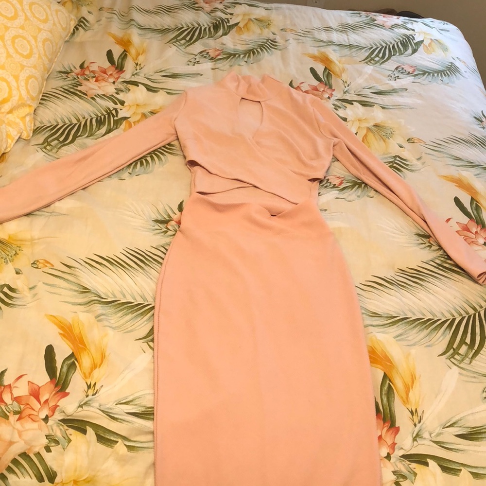 Baby pink skirt two piece